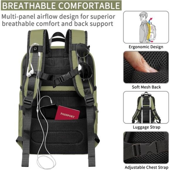 Cooler Backpack,Insulated Backpack Cooler Leakproof Double Deck Cooler Bag - Picture 5 of 7